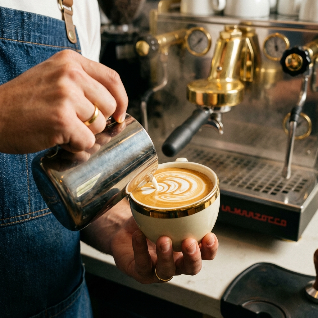 Barista Pouring Latte Art
